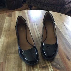 Clarks Black Patent Black Heels